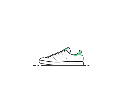 Adidas Stan Smith 2d adobe illustrator art color design illustration illustrator line minimal sneaker vector white