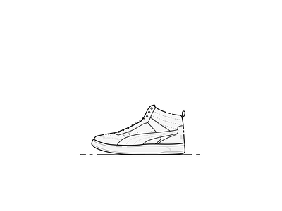 Puma Rebound Street V2 2d adobe illustrator art color design illustration illustrator line puma sneaker vector vector illustration