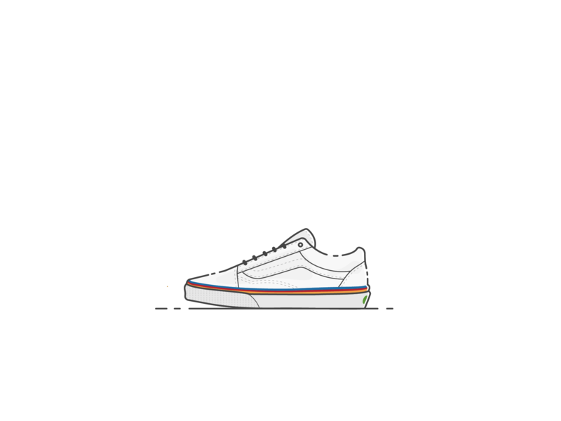 vans rainbow foxing old skool white