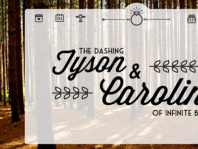 developing our wedding website! icons love married ring script type wedding woods