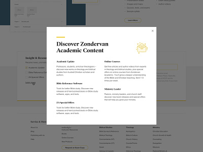 Zondervan Academic Email Subscription acadmic design email grand rapids mighty modal subscription ui web web design