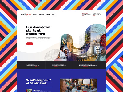 Studio Park Homepage city color design downtown entertainment events grand rapids layout michigan mighty web web design