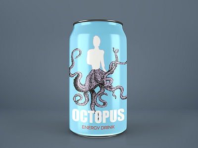 octopus art branding can colour design graphic design illustration line productdesign vector