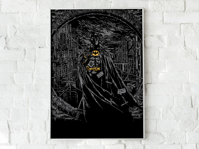 Batman art colour design graphic design illustration line poster print vector