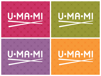 Umami asian branding chopsticks color food logo pattern umami