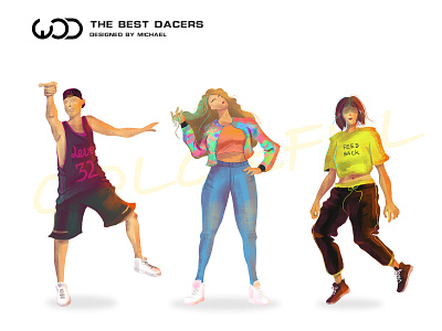 the best dancers character dance design illustration original art