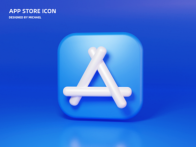 app store 3d Icon blender blender3d icon