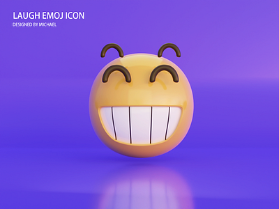 LAUGH 3d 3d art 3d modeling emoji