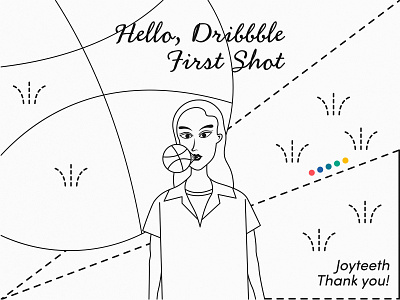 Dribbble First Shot design illustration web