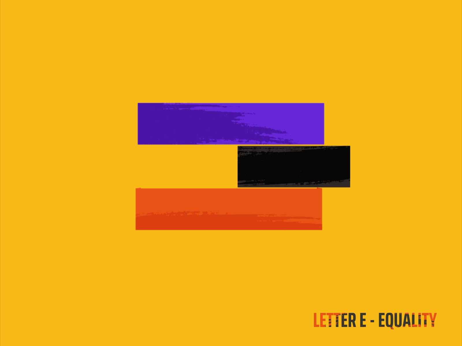 Letter E - Equality | Motion Graphics 2d animation after effect aftereffects animation design graphic design illustartor illustration illustratrion