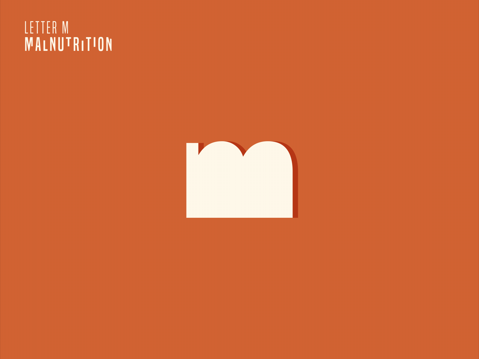Letter M | Malnutrition | Motion Graphics | 2D Animation 2d animation after effect aftereffects animation branding design graphic design illustration illustratrion vector