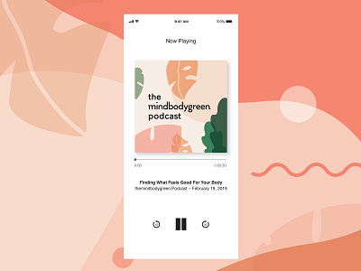 mindbodygreen podcast design health illustration podcast shape social ui vector