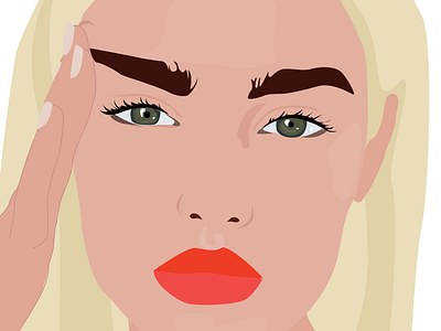 Over it allure beauty blonde design girl illustration illustrator lips minimal modern skincare social ui ux vanity vector