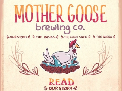 Mother Goose brewing co. beer brewery design logo typography