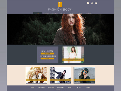 Fashion Book layout design web design website design website mockup