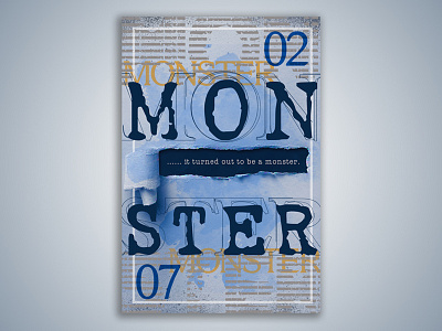 Monster poster poster design typography typography poster