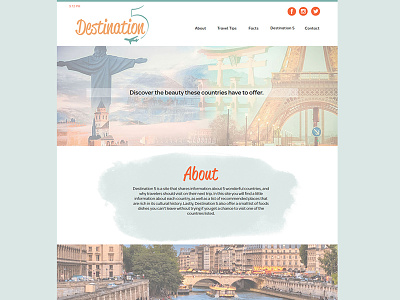 Destination5 Website layout layout design web design web mockup website design