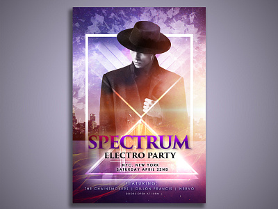 Spectrum Electro Party advertisement advertisement design photo editing photo manipulation poster poster design typography typography poster