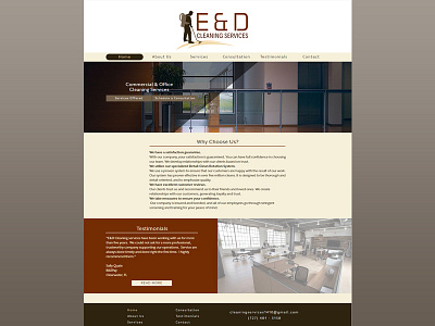 E&D Services Website layout layout design web design web mockup website design