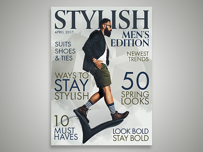 Stylish Magazine Cover editorial editorial design layout design magazine cover magazine design magazine layout typography