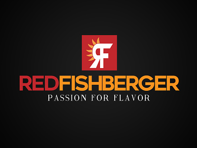 Red Fishberger Logo logo logo design typography
