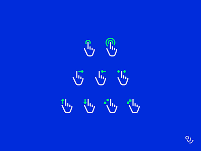 Hand Gestures app creative design digital icon icons logo mark minimal symbol ui ux vector