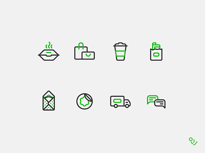 Line Service Icon Set Design app design icon icons mark packaging symbol ui