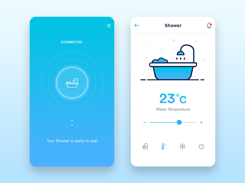 Smart Home App Shower by Ravi Kumar Prajapati on Dribbble