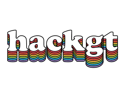 HackGT Pride Sticker design hackathon pride print rainbow sticker