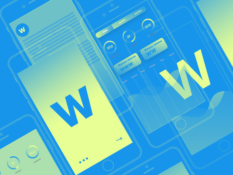 Typehue Week 23: W interface graphic typelove w letter ios ui typehue