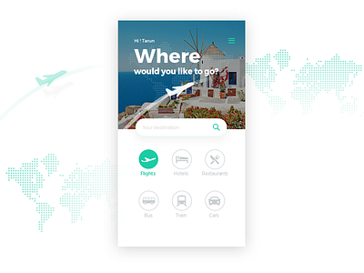 Wandr: Flight Booking Landing Page