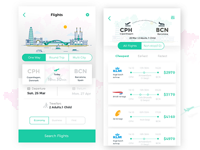 Wandr: Flight Booking App application booking brand concept debut design designer dribbble ecommerce enhance finance flight food freebie identity logo product travel ui ux