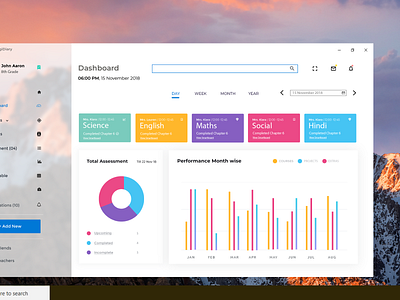 School Diary Dashboard application concept dairy dashboard dashboard design design designer dribbble ux