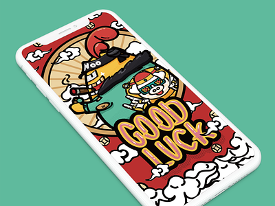 2019 good luck ui 插图 活版印刷 设计