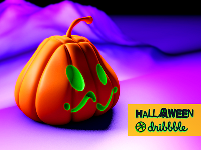 Hello dribbble! Halloween! design halloween illustration logo pumpkin