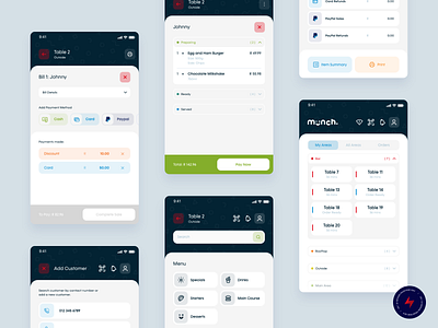 Munch mPoS - 3 app design design ui ux