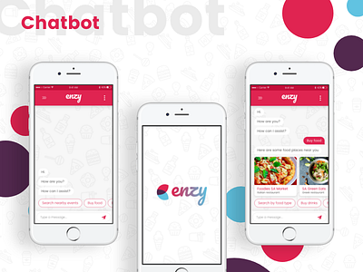 Enzy Chatbot app design chatbot ui ux