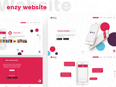 Enzy Website chatbot ui ux web design