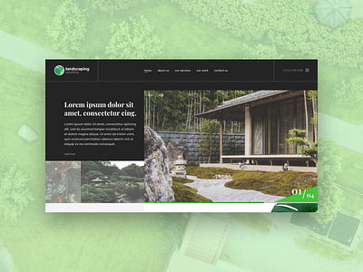 Landscaping Web Template landscape design ui ux web design website