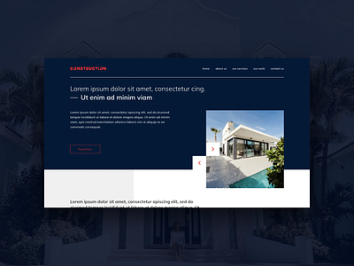 Construction Company Web Template construction ui ux web design website