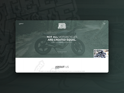 Steel Mule Web Concept bike motorbike motorcycle ui ux web design website