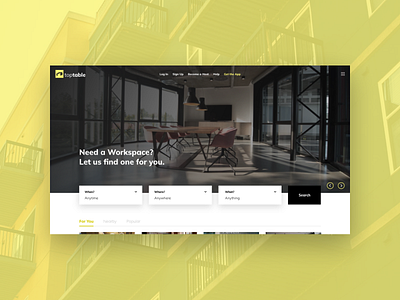 Deskup Re-brand + Redesign Concept app design office office space ui ux web design website