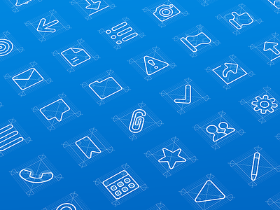 Icons exploration blueprint clean flat grid icon iconography icons illustration outline salesforce ui