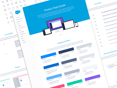 Salesforce UX Product Style Guide blue branding design flat guide product salesforce style ui ux
