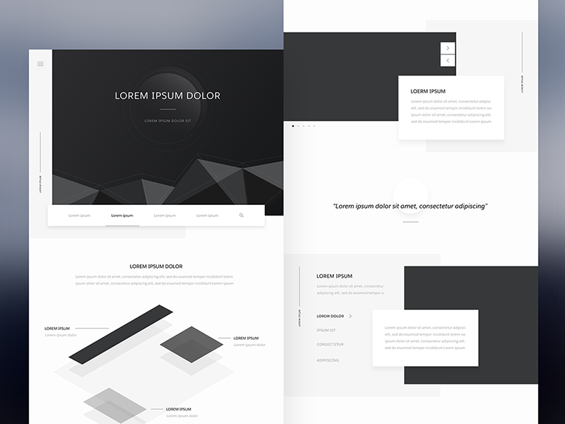 Homepage Redesign minimal isometric white black clean redesign homepage concept wireframe ux ui salesforce