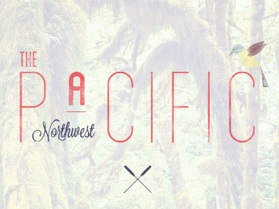 The Pacific Northwest illustration poster art typography