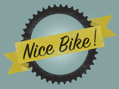 Nice Bike! bike illustration illustrator nice photoshop type typography vector
