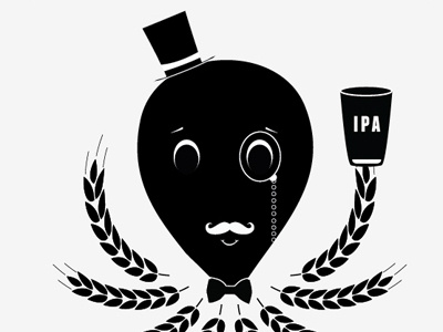 Parkway IPA Festival beer illustration illustrator octopus type typography