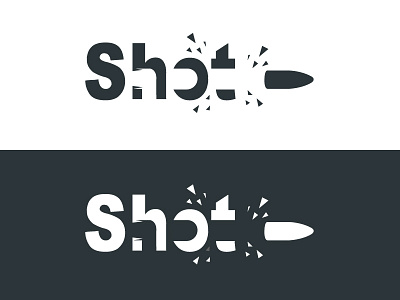 Shot_Logo branding bullet designing identity illustrator lettering logo shot