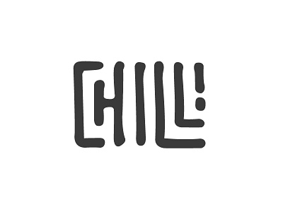 Chill_Logo branding chill designing. logo design identity illustrator lettering logo typography